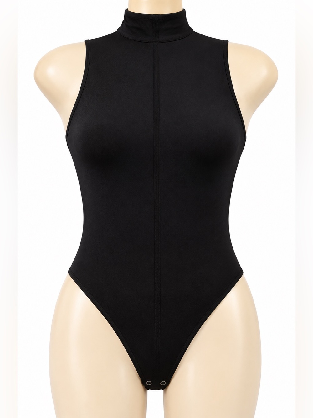 Victoria’s Secret Black Mock Neck Bodysuit Made in Italy Size Small